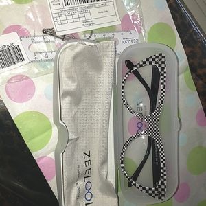 Zeelool CHANA checkered frames clesr lenses NEW